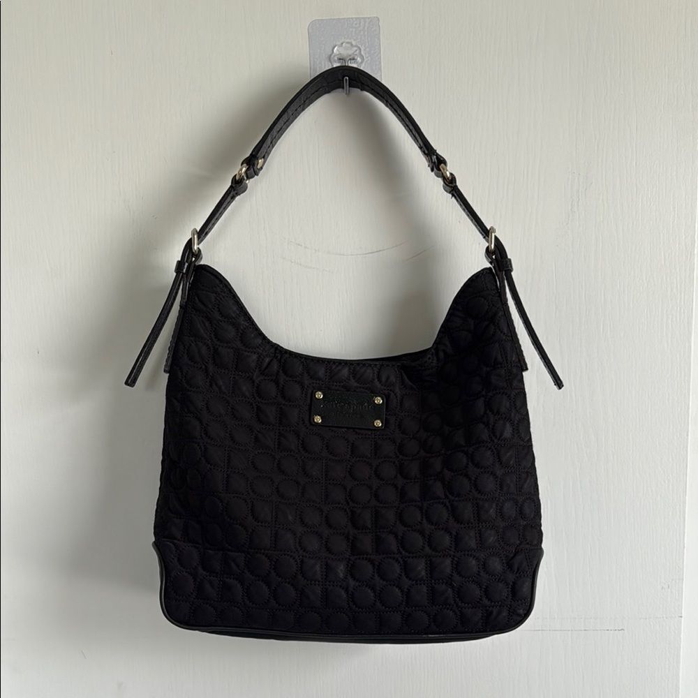 Kate Spade Green Beautiful Quilted Geometric Shoulder Bag Gently Used